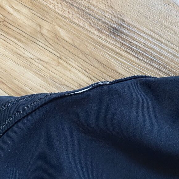 LULULEMON 4 Black Fast Free Crop Luxtreme 18” Ruched Leggings Floral Waist Run - Picture 11 of 16